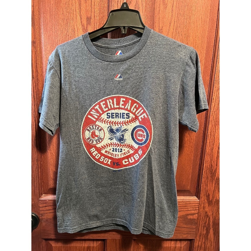 Majestic Chicago Cubs T-Shirt Interleague Series Baseball Graphic Tee Small - Picture 1 of 5